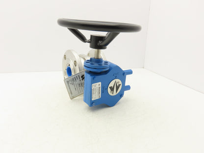 Warren Controls 385 2" Flange E-Ball Control Valve Mastergear MX30 Gear Operator