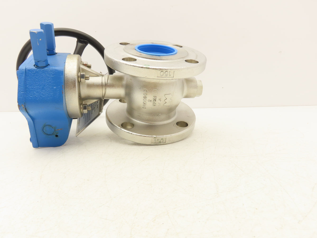Warren Controls 385 2" Flange E-Ball Control Valve Mastergear MX30 Gear Operator