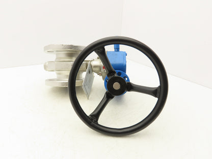 Warren Controls 385 2" Flange E-Ball Control Valve Mastergear MX30 Gear Operator