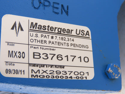 Warren Controls 385 2" Flange E-Ball Control Valve Mastergear MX30 Gear Operator