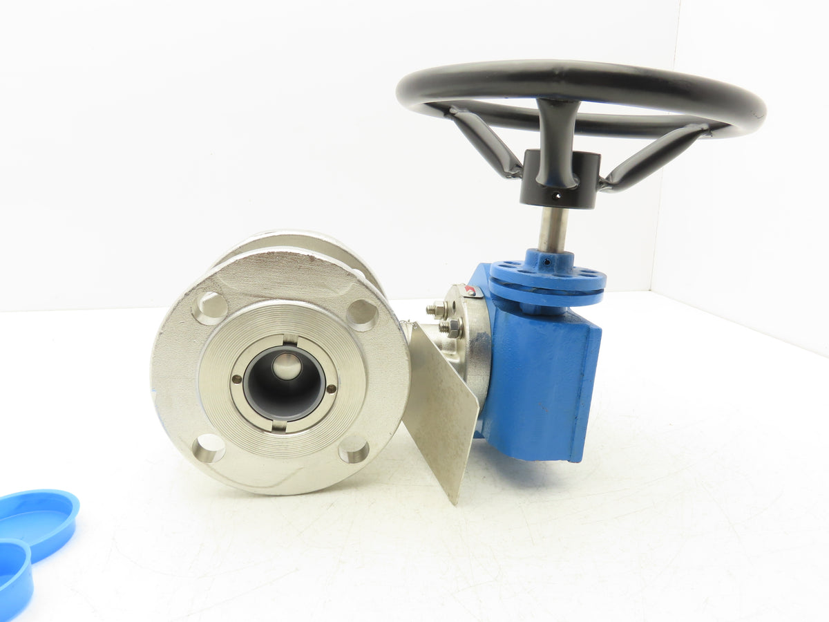 Warren Controls 385 2" Flange E-Ball Control Valve Mastergear MX30 Gear Operator