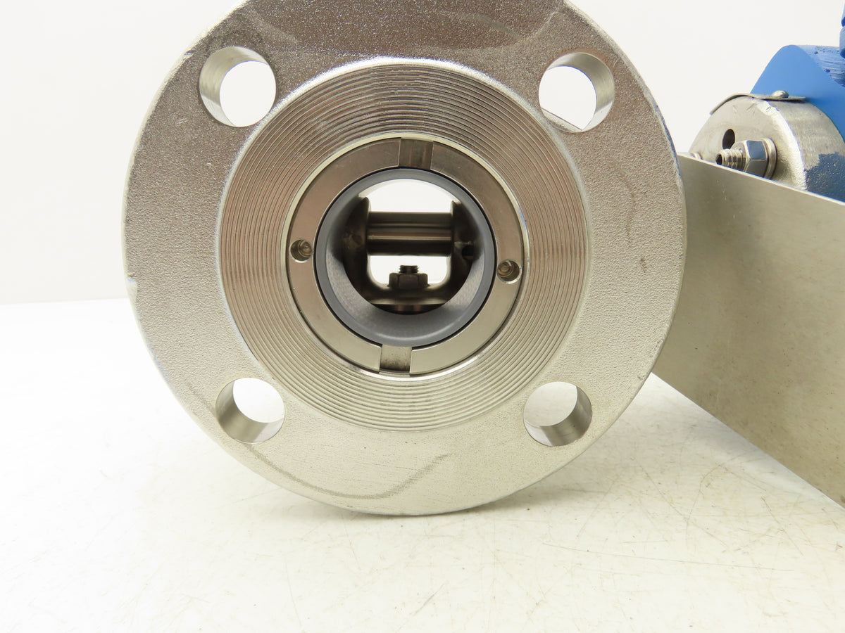 Warren Controls 385 2" Flange E-Ball Control Valve Mastergear MX30 Gear Operator