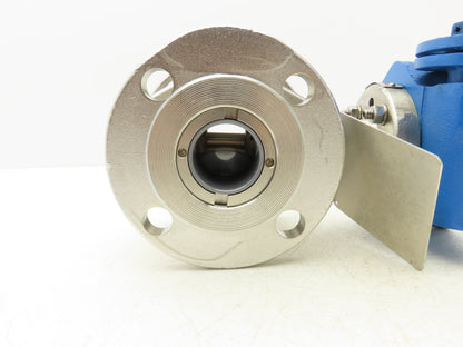 Warren Controls 385 2" Flange E-Ball Control Valve Mastergear MX30 Gear Operator