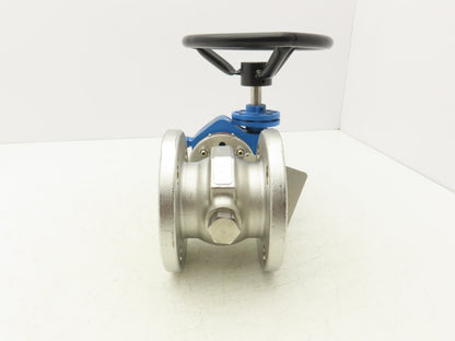 Warren Controls 385 2" Flange E-Ball Control Valve Mastergear MX30 Gear Operator
