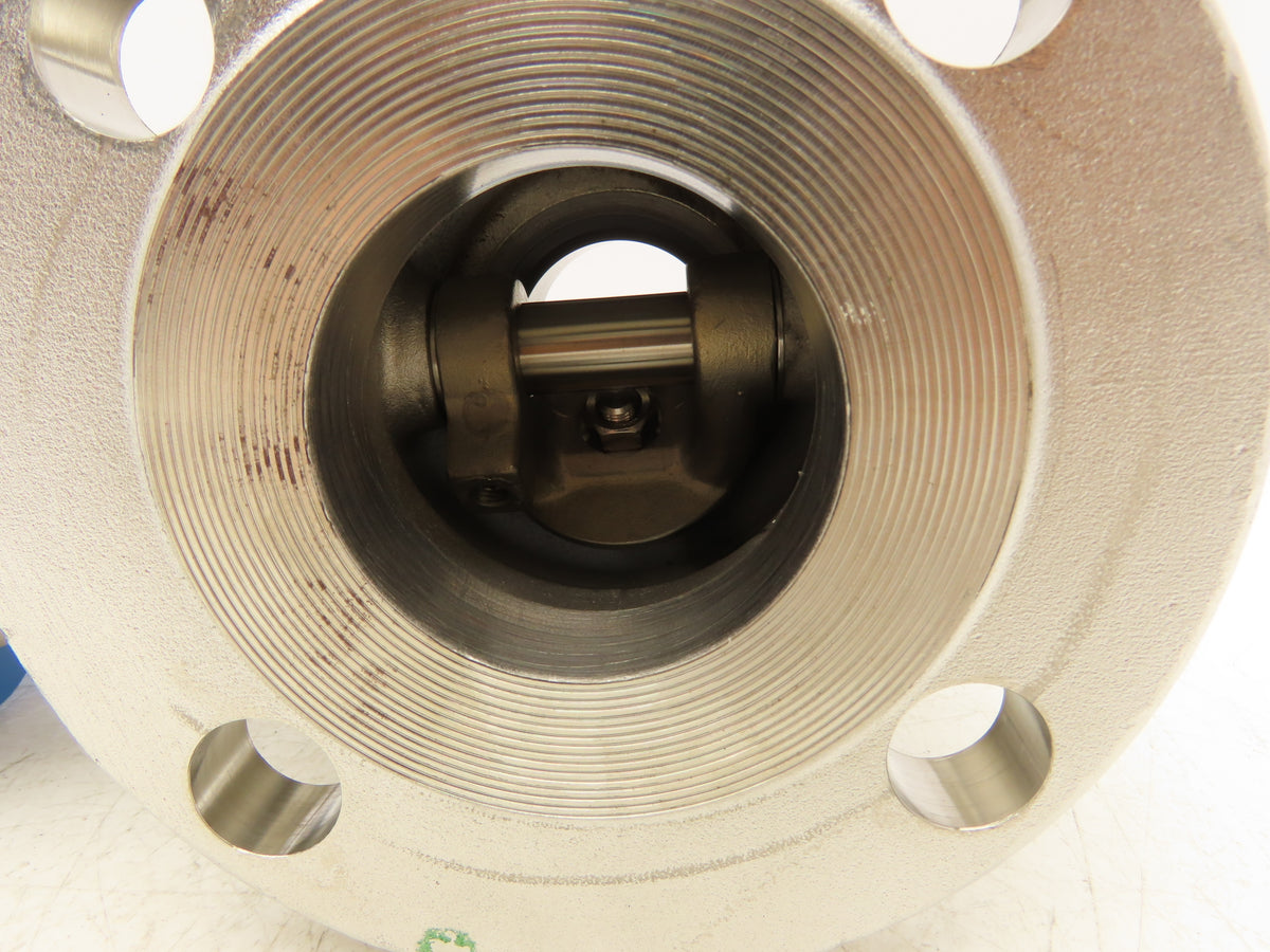 Warren Controls 385 2" Flange E-Ball Control Valve Mastergear MX30 Gear Operator