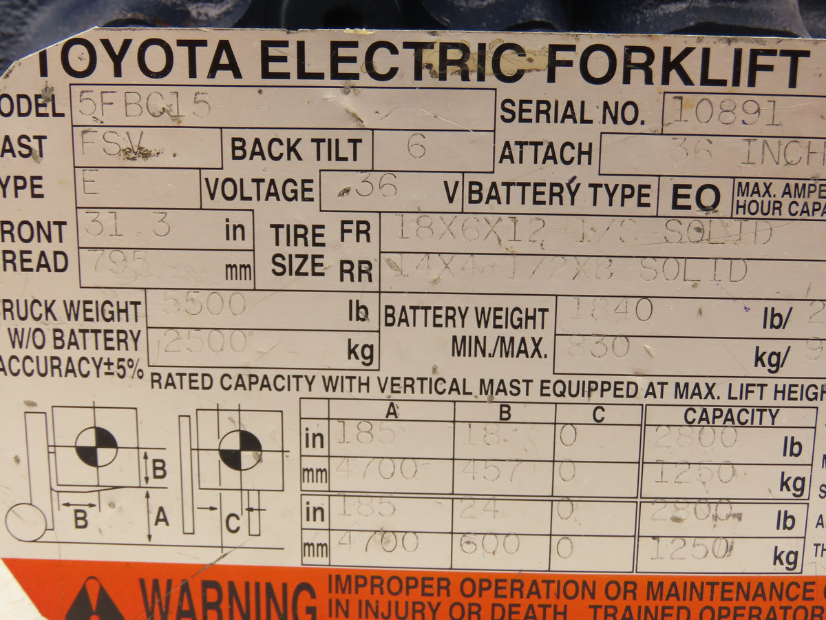 Toyota 67610-15270-71 Hydraulic 3-Spool Forklift Mast Control Valve Off 5FBC15