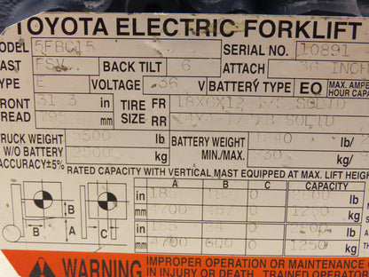 Toyota 67610-15270-71 Hydraulic 3-Spool Forklift Mast Control Valve Off 5FBC15