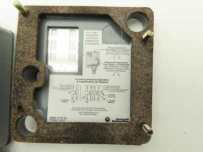 Allen Bradley 836T-T253J Pressure Control Switch 12-150PSI 120-600VAC 115-600VDC