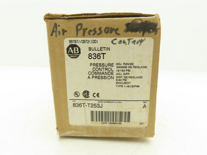 Allen Bradley 836T-T253J Pressure Control Switch 12-150PSI 120-600VAC 115-600VDC