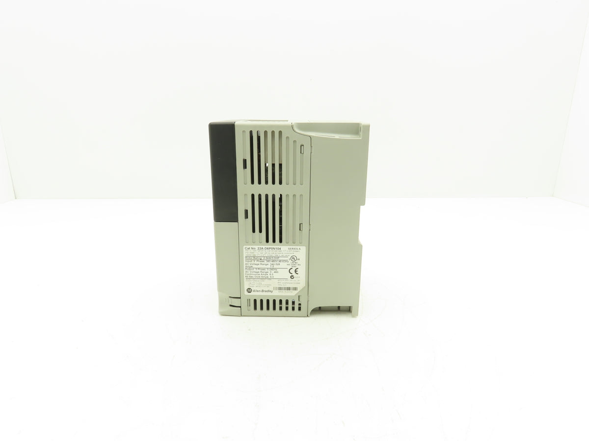 Allen Bradley 22A-D6P0N104 PowerFlex 4 AC Drive 2.2 kW 3 HP 380-480V 3Ph VFD