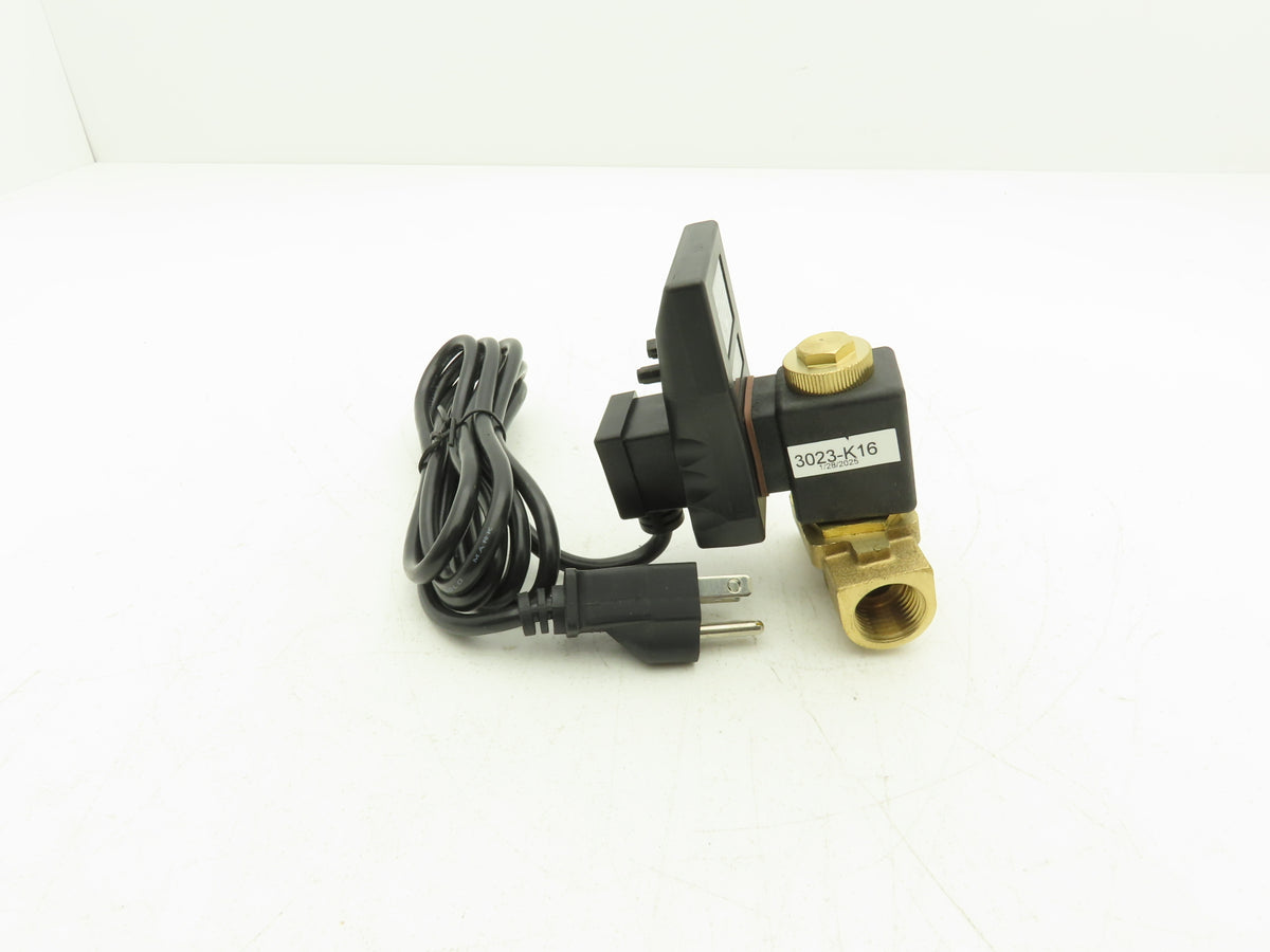 FLUIDRAIN 3023-K16 Timer Controlled Drain Valve 1/2 NPT 115 VAC 300 PSI