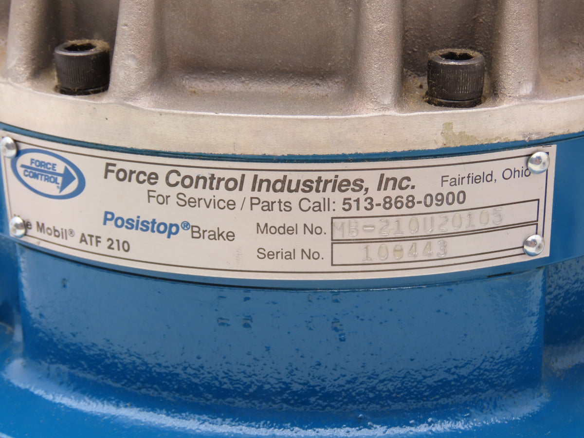 Force Control MB-210U20105 Posistop NEMA Pneumatic Motor Brake 3600 RPM