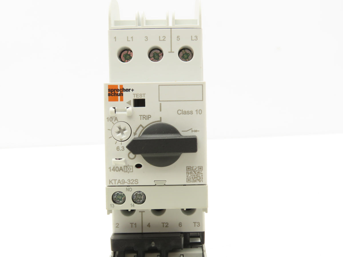 Sprecher + Schuh KTA9-32S-10A CA7-12E-10 Combo Starter 6.3-10A 600V 3Ph 24V Coil