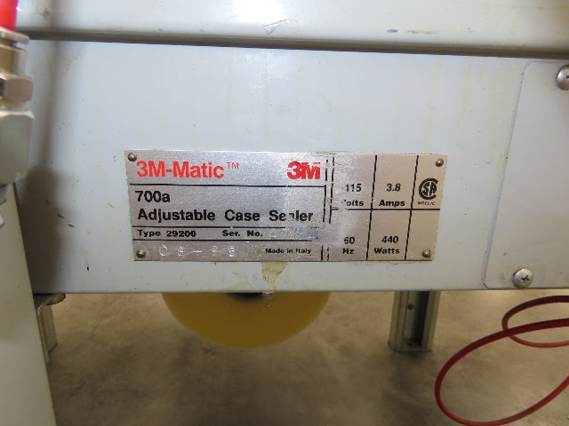 3M-Matic 700A Carton Sealer Adjustable Case Sealing System 115V Taper