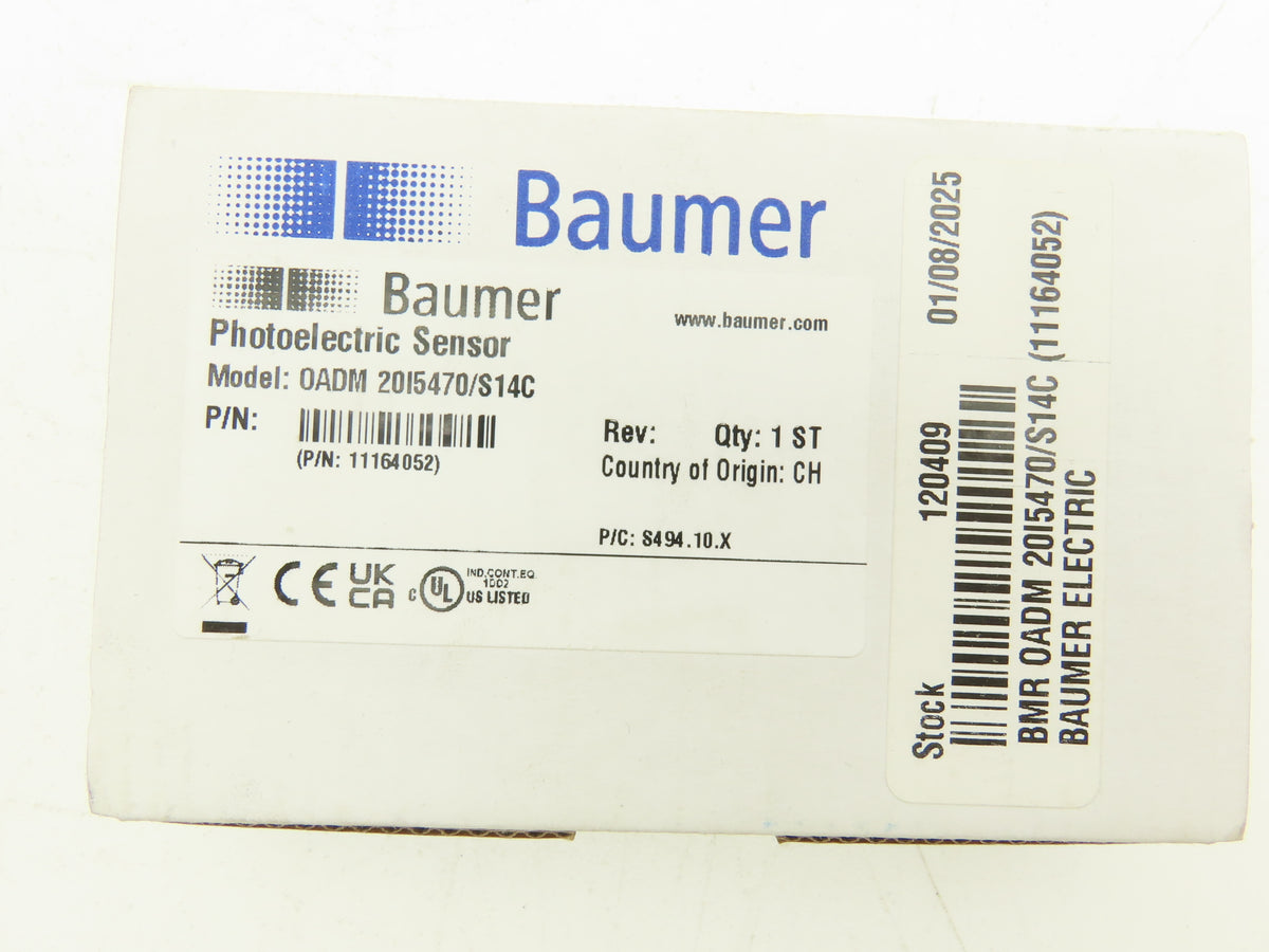 Baumer OADM 20I5470/S14C CH-8501Laser Distance Photoelectric Sensor 50-250mm