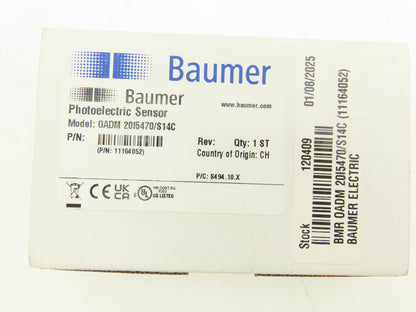 Baumer OADM 20I5470/S14C CH-8501Laser Distance Photoelectric Sensor 50-250mm
