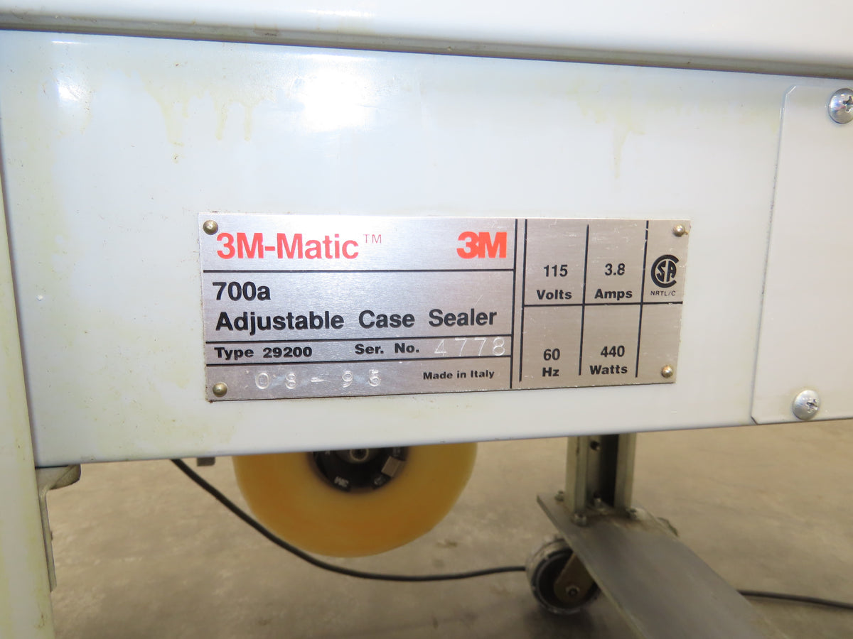 3M-Matic 700A Carton Sealer Taper Adjustable Case Sealing System 115V