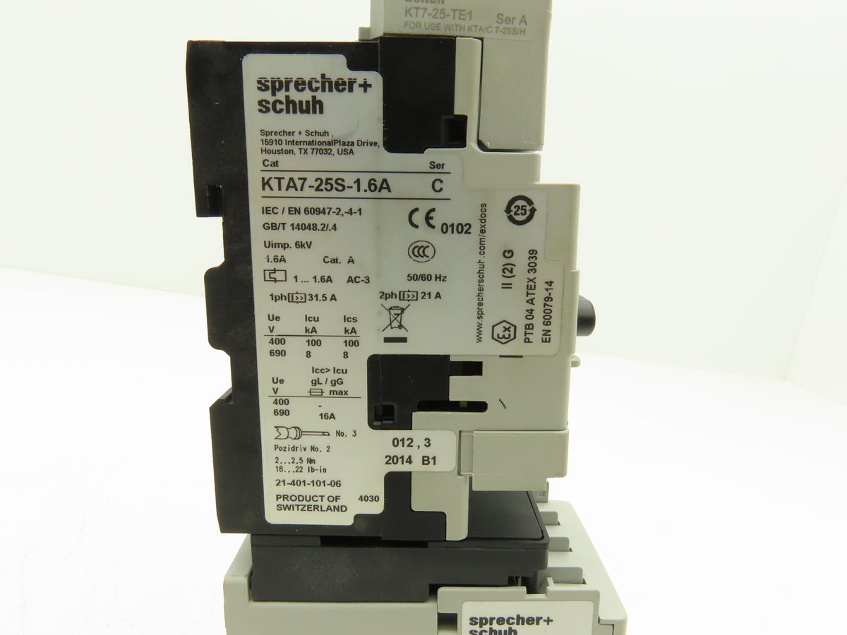 Sprecher + Schuh Ecombo Combo Motor Starter 1.0-1.6A 600V 3Ph 24V Coil 2-7.5Hp