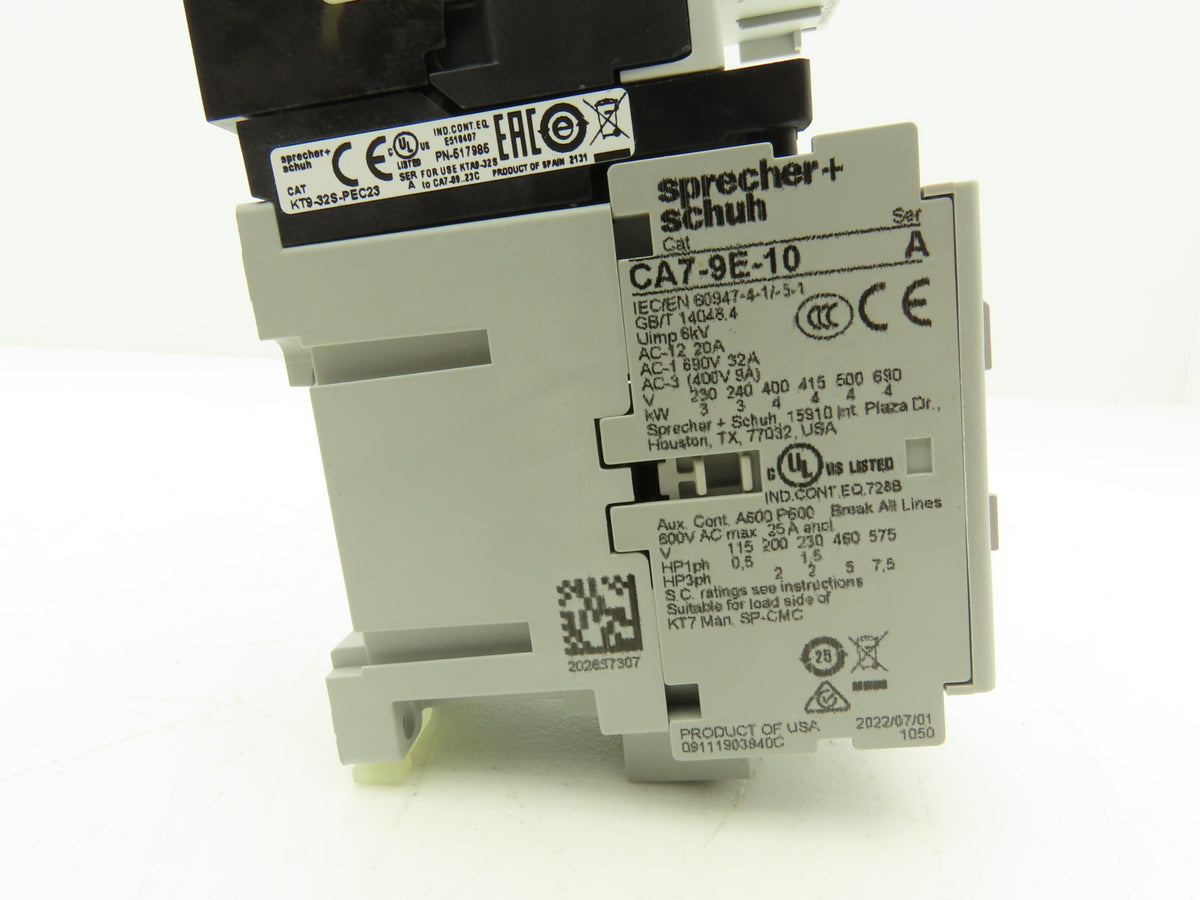 Sprecher + Schuh Combination Motor Starter 1.0-1.6A 600V 3Ph 24V Coil 2-7.5Hp
