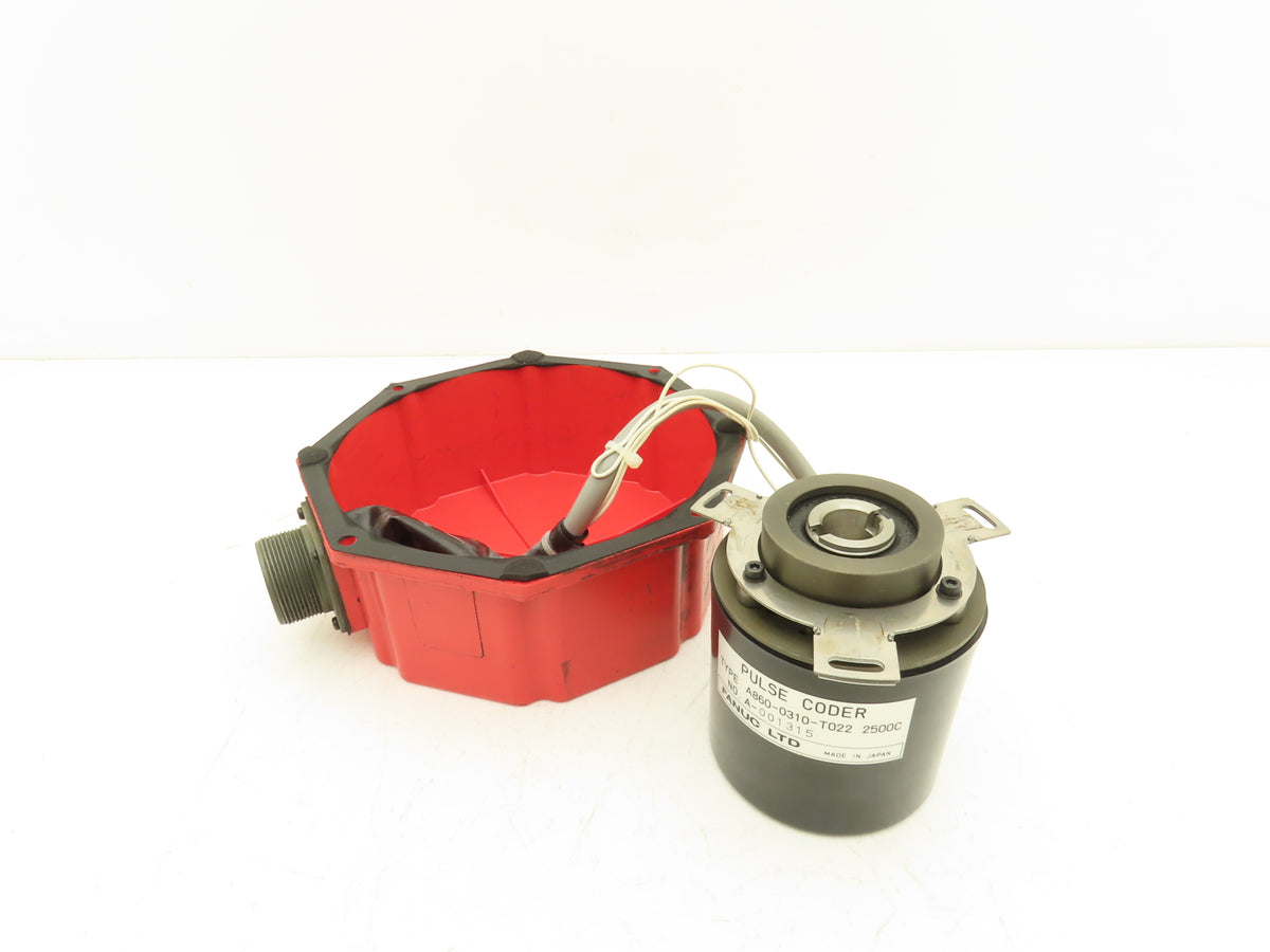 Fanuc A860-0310-T022 Servo Motor Pulse Coder Rotary Encoder w/Cover