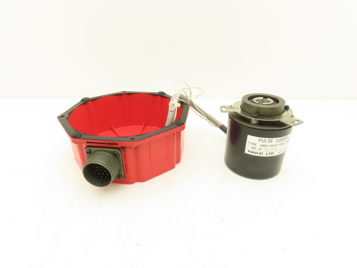 Fanuc A860-0310-T022 Servo Motor Pulse Coder Rotary Encoder w/Cover