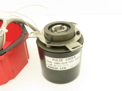 Fanuc A860-0310-T022 Servo Motor Pulse Coder Rotary Encoder w/Cover