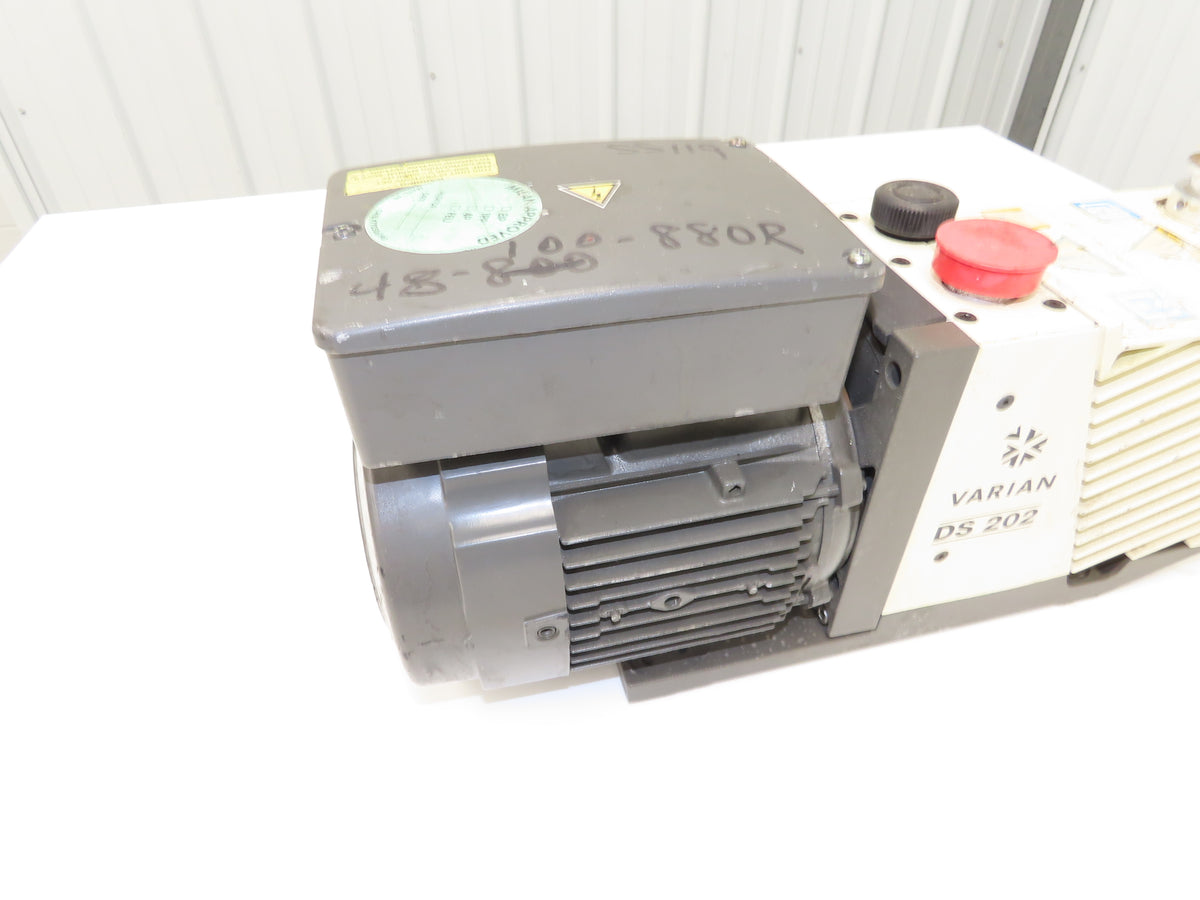 Varian DS 202 Two-Stage Rotary Vane Vacuum Pump 5.8CFM 1720 RPM 1Hp 115/230V 1PH