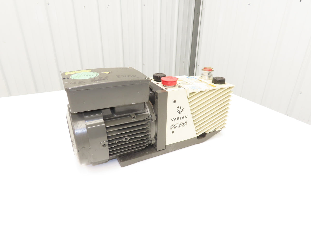 Varian DS 202 Two-Stage Rotary Vane Vacuum Pump 5.8CFM 1720 RPM 1Hp 115/230V 1PH