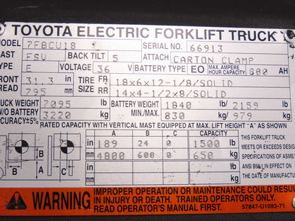 Toyota 57120-11442-71 Forklift Dash Display Meter Ignition Assembly Off 7FBCU18