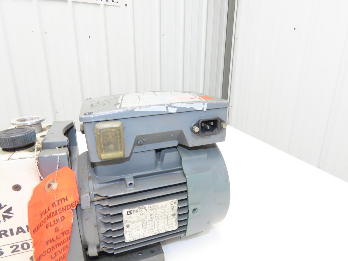 Varian DS 202 Two-Stage Rotary Vane Vacuum Pump 5.8CFM 1720 RPM 1Hp 115/230V 1PH