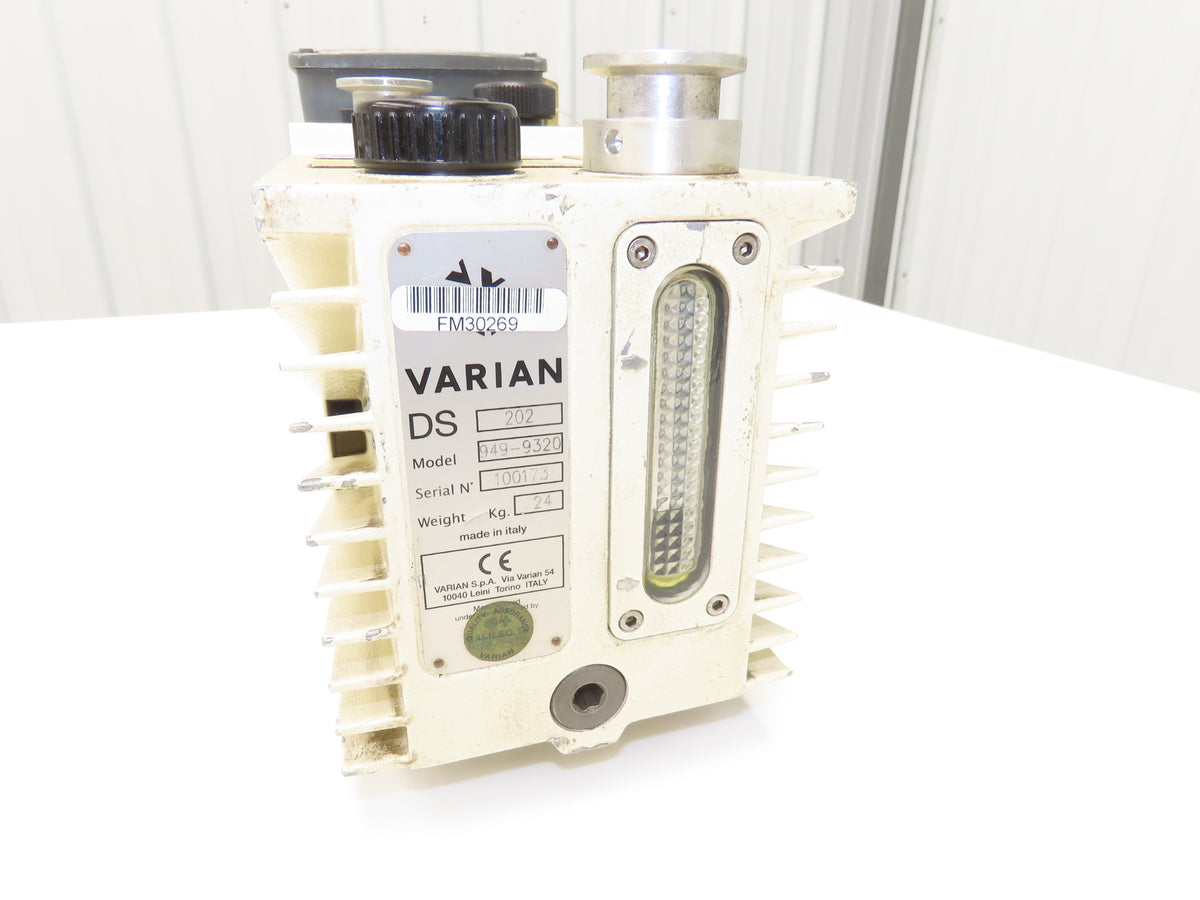 Varian DS 202 Two-Stage Rotary Vane Vacuum Pump 5.8CFM 1720 RPM 1Hp 115/230V 1PH