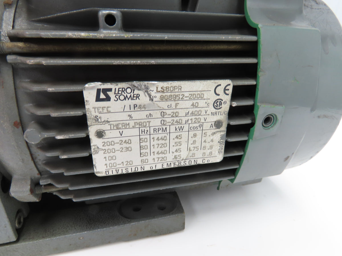 Varian DS 202 Two-Stage Rotary Vane Vacuum Pump 5.8CFM 1720 RPM 1Hp 115/230V 1PH