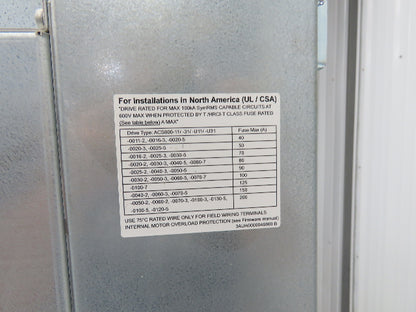 ABB ACS800-U11-0025-5 Variable AC Drive VFD 25Hp 34A 480V 3PH