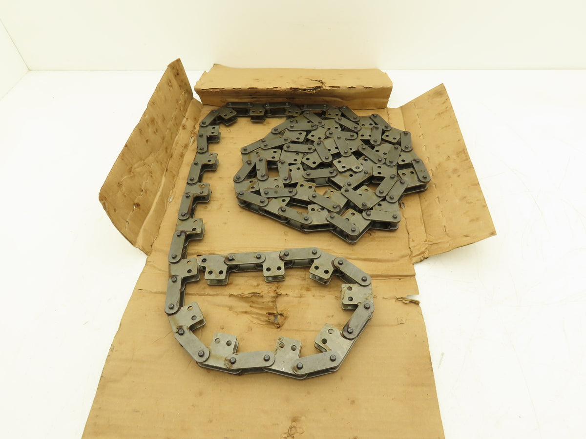 Tsubaki C2050 SK-2 Conveyor Attachment Roller Chain 1.25" Double Pitch 10Ft