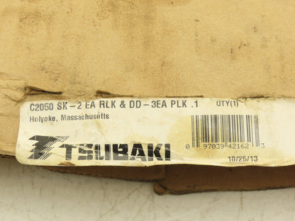 Tsubaki C2050 SK-2 Conveyor Attachment Roller Chain 1.25" Double Pitch 10Ft