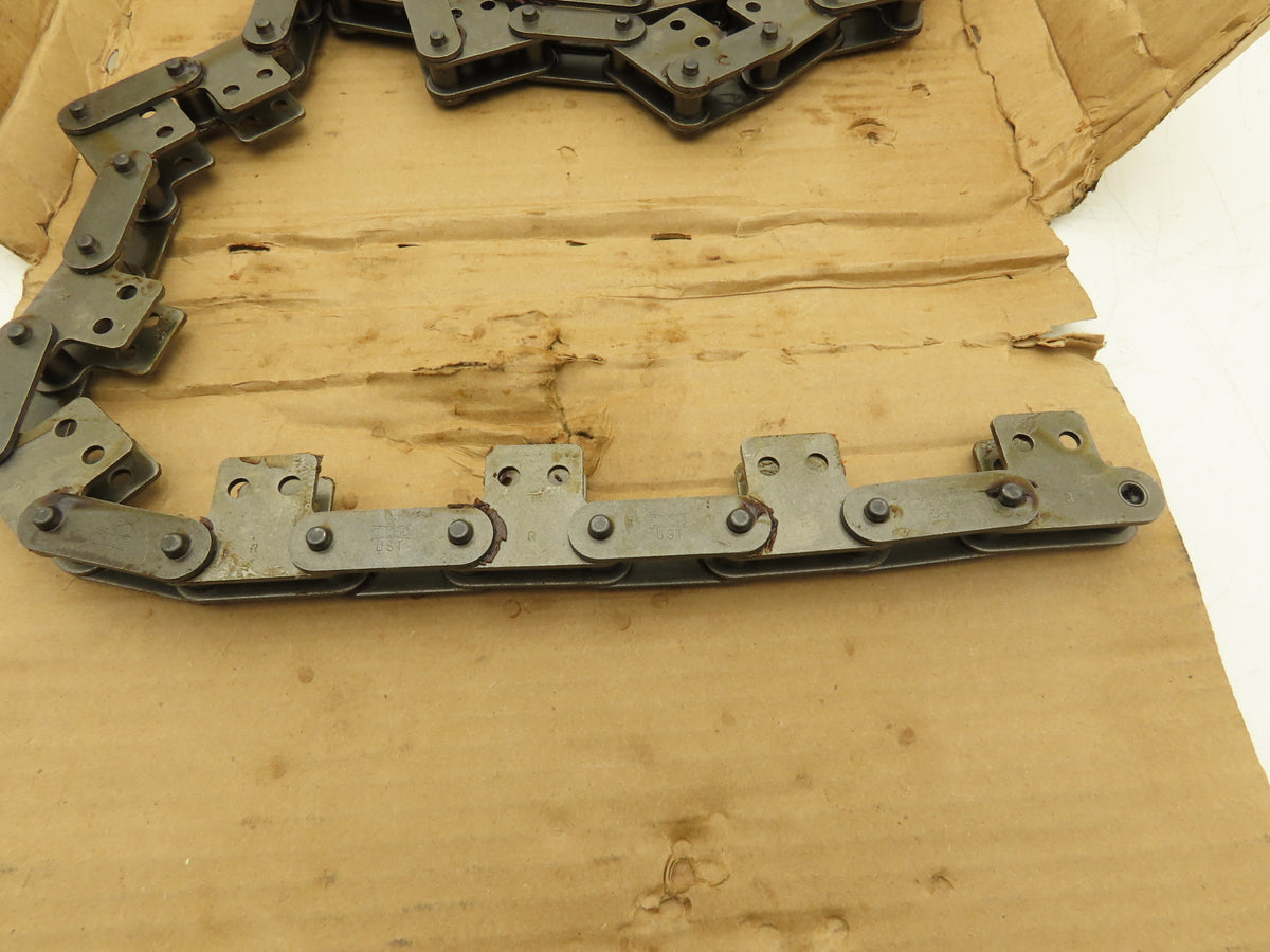 Tsubaki C2050 SK-2 Conveyor Attachment Roller Chain 1.25" Double Pitch 10Ft