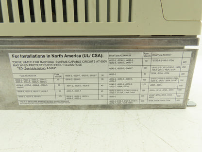 ABB ACS800-U1-0009-5+P901 Variable Speed AC Drive VFD 5.5kw 7.5Hp 480V 3PH
