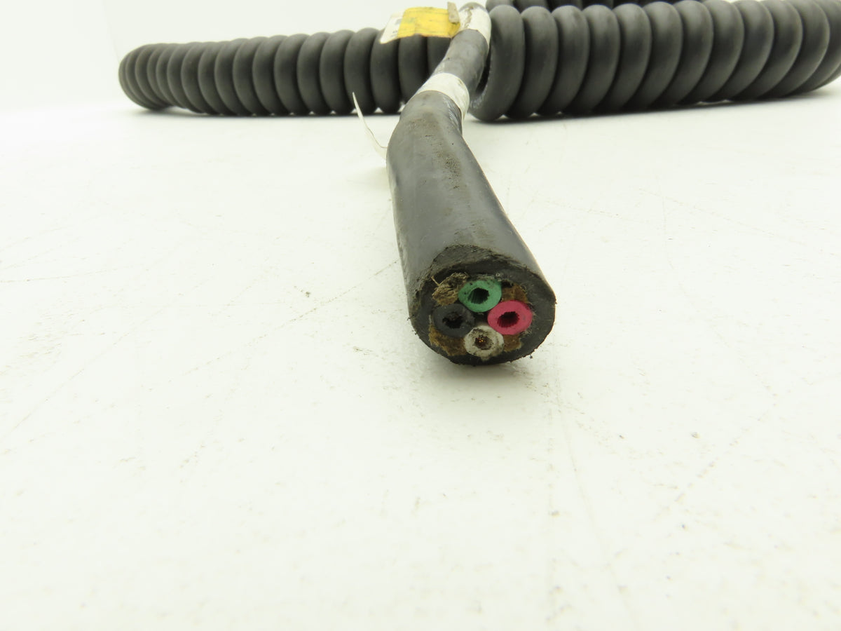 Whitney Blake 4-9128-88-96W Retractile Cord Cable SEOW 4 Wire 14 Awg Coiled 8'