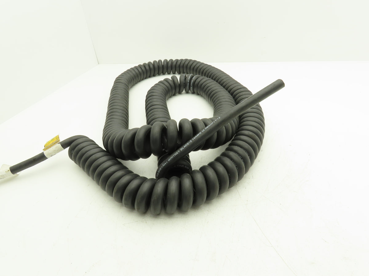 Whitney Blake 4-9128-88-96W Retractile Cord Cable SEOW 4 Wire 14 Awg Coiled 8'