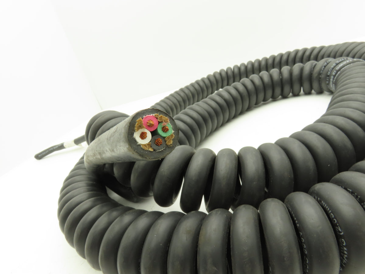 Whitney Blake 4-9128-88-96W Retractile Cord Cable SEOW 4 Wire 14 Awg Coiled 8'