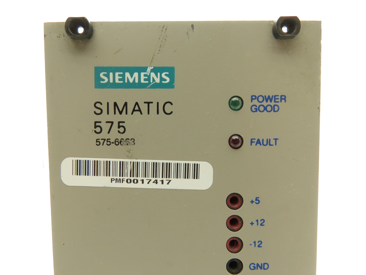 Siemens 575-6663 Simatic 575 Power Supply Module 110/220 VAC W/Fan 300W