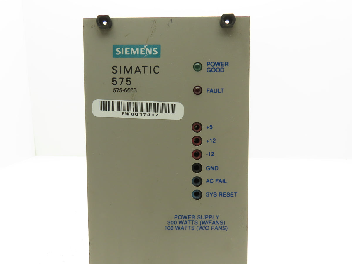 Siemens 575-6663 Simatic 575 Power Supply Module 110/220 VAC W/Fan 300W