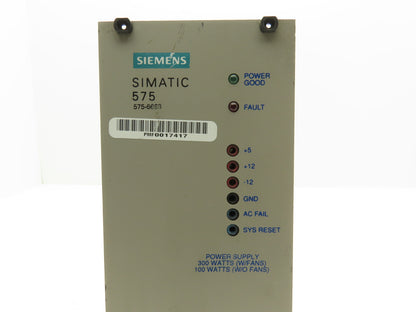 Siemens 575-6663 Simatic 575 Power Supply Module 110/220 VAC W/Fan 300W