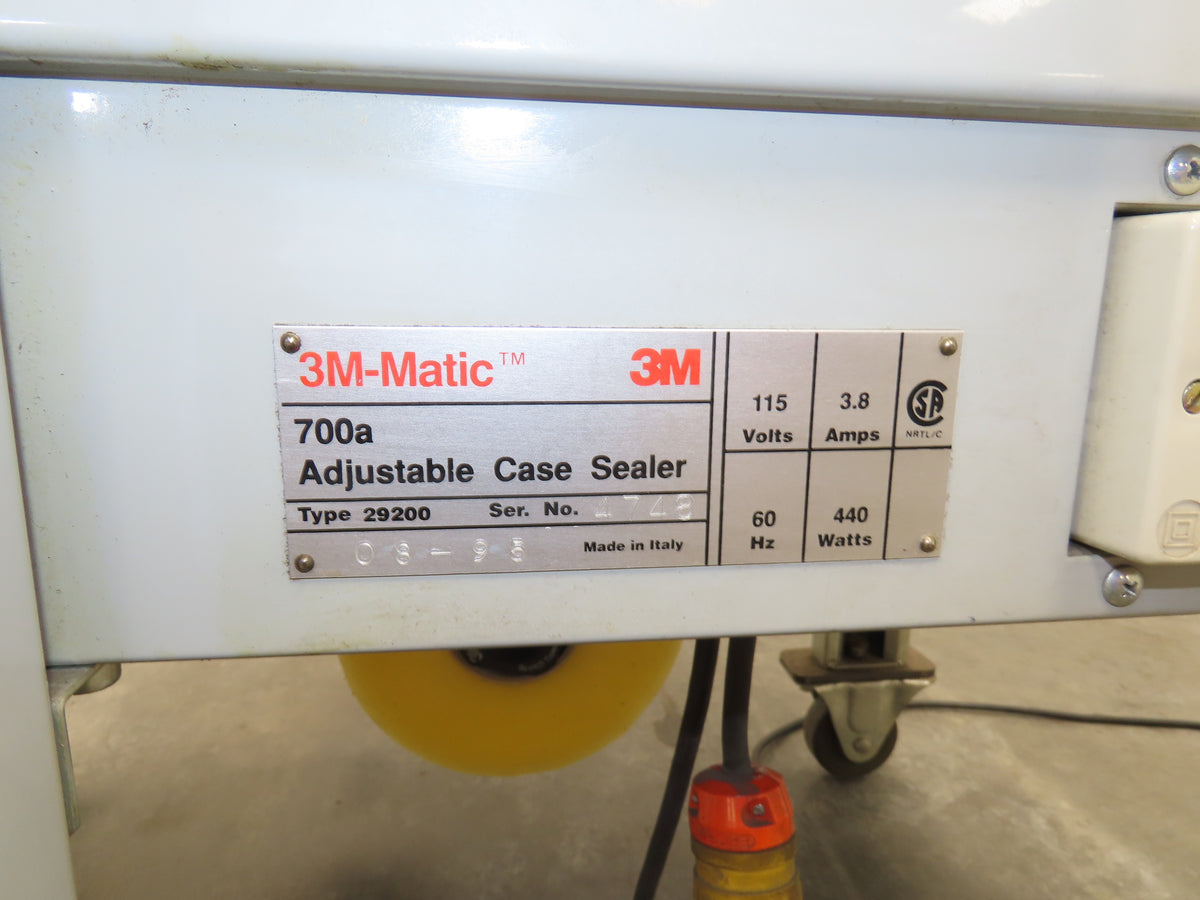 3M-Matic 700A Carton Sealer Adjustable Case Sealing System 115V Taper
