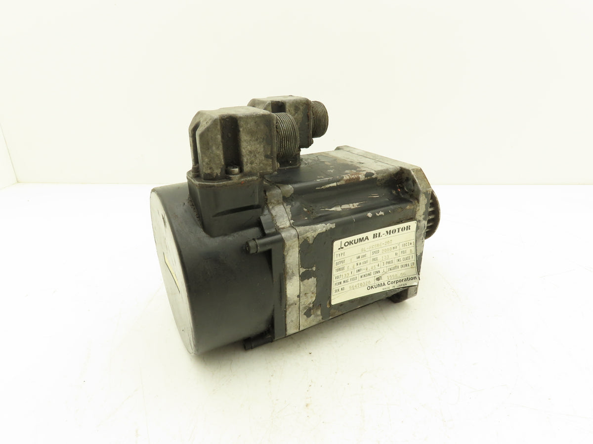 Okuma BL-MC50E-20T AC Servo Motor 1kW 2000 RPM 133V 3PH BL-Motor