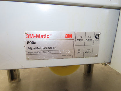 3M-Matic 800A Carton Sealer Adjustable Case Taper Sealing System 115V Top Bottom
