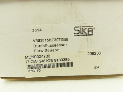 SIKA VMI2015K730T0B5 induQ Magnetic Inductive Flow Sensor 10-250 l/min 24VDC