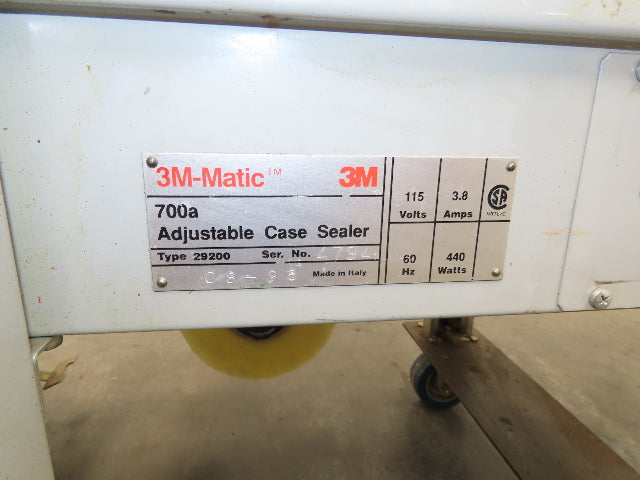 3M-Matic 700A Carton Sealer Taper Adjustable Case Sealing System 115V