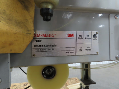 3M-Matic 700R Random Carton Sealer Box Case Dual Taper Machine 115V