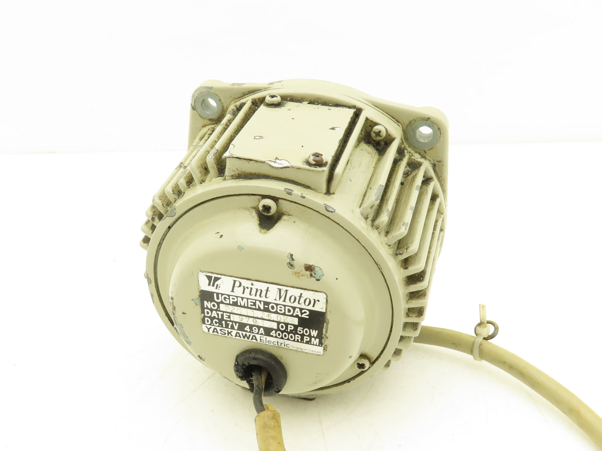 Yaskawa Electric UGPMEN-08DA2 DC Print Motor 17VDC 50W 4.9A 4000 RPM